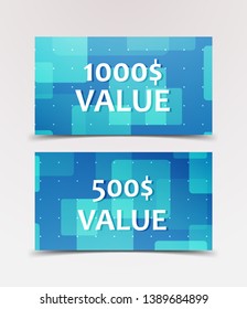 Gift cards, Gift Vouchers Vector Template.