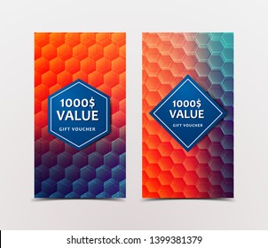 Gift cards, Gift Vouchers Vector Template.