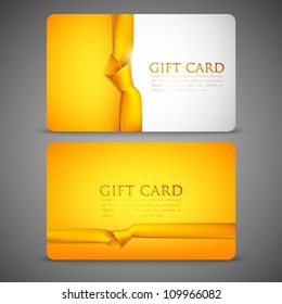 gift cards with yellow ribbons