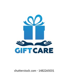 Gift Care Logo Template Design Vector, Emblem, Design Concept, Creative Symbol, Icon