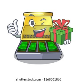 With gift cash register with LCD display cartoon