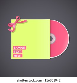 Gift CD isolated on grey background. Vector design.