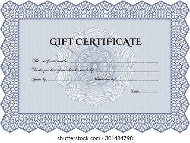 Gift Certificate Border Framewith Background Lovely Stock Vector ...