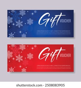 Gift certificate for Christmas and New Year, discount coupon template for New Year holidays. Vector.