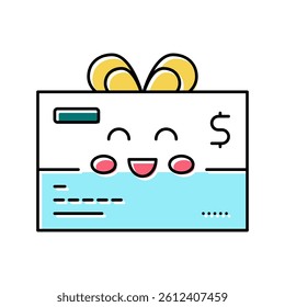 gift certificate color icon vector. gift certificate sign. isolated symbol illustration