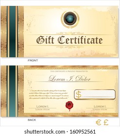 Gift certificate, Coupon template