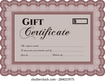 Gift certificate. Easy to print. Customizable, Easy to edit and change colors.Good design. 