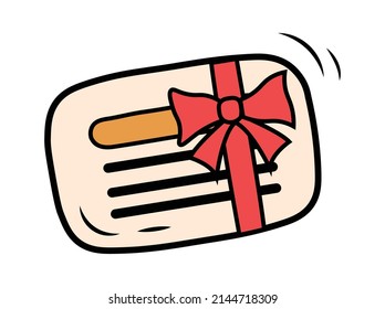 Gift Certificate icon. Vector illustration