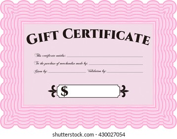 Gift certificate. Nice design. Easy to print. Detailed. 