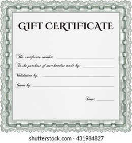 Gift Certificate Nice Design Easy Print Stock Vector (Royalty Free ...