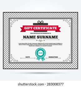 Gift certificate. Taxi speech bubble sign icon. Public transport symbol Template with vintage patterns. Vector