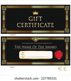 Gift certificate template 