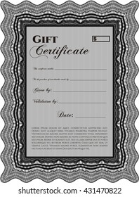 Gift Certificate Template Border Frame Linear Stock Vector (Royalty ...