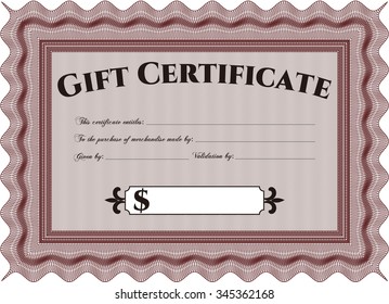 Gift Certificate template. Customizable, Easy to edit and change colors.Good design. Easy to print. 