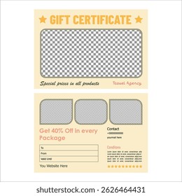 Gift Certificate Template – Editable Vector EPS