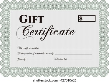 Gift Certificate Template Superior Design Border Stock Vector (Royalty ...