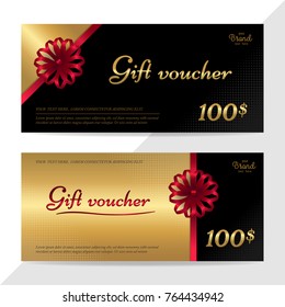 Gift Certificate, Voucher, Gift Card Or Cash Coupon Template In Vector Format