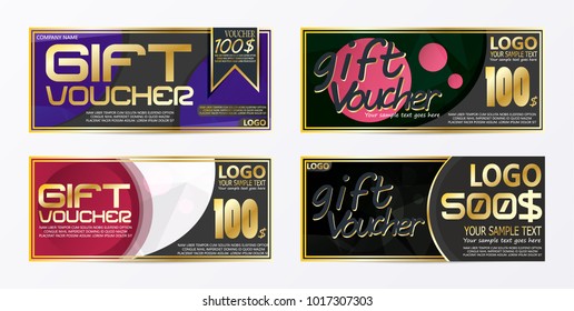 Gift certificate voucher coupon card background template