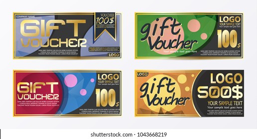 Gift certificate voucher coupon card background template