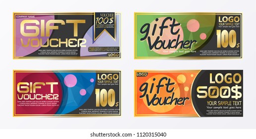 Gift certificate voucher coupon card background template
