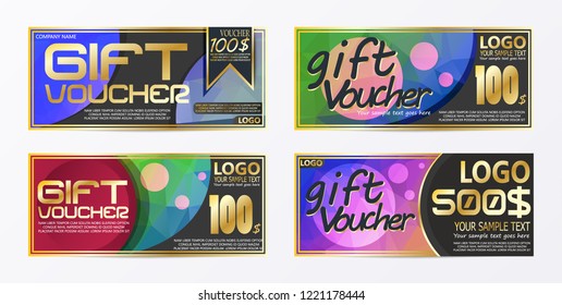 Gift certificate voucher coupon card background template