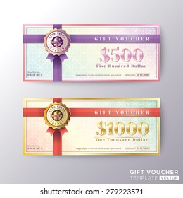 Gift certificate voucher coupon card background template