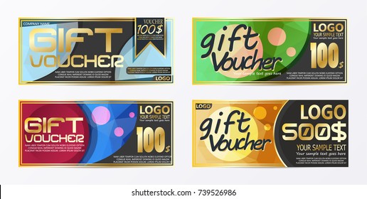 Gift certificate voucher coupon card background template