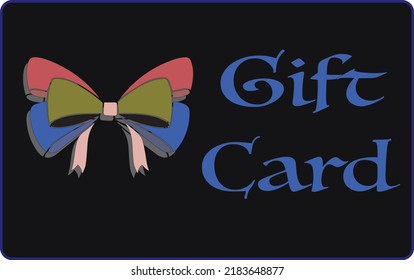 Geschenkgutscheine, Karten mit farbigem Bugbogen