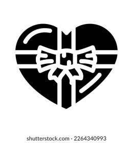 gift chocolate candy food glyph icon vector. gift chocolate candy food sign. isolated symbol illustration