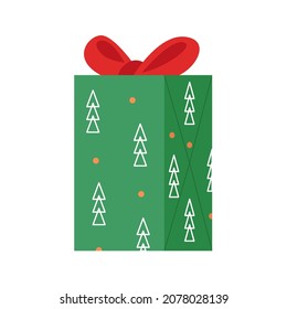 Icono plano de la caja de navidad de regalo aislado en blanco. Para aplicaciones y sitios web. Icono plano.