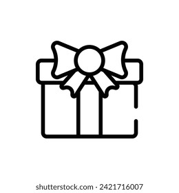 Gift, Christmas Flat Icon Logo Illustration. Christmas Icon-set. Suitable For Web Design, Logo, App.