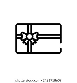 Ilustración con el logotipo del icono de regalo, plano de Navidad. Juego de iconos de Navidad. Adecuado Para Diseño Web, Logotipo, Aplicación.