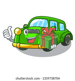 With gift classic car in the shape mascot