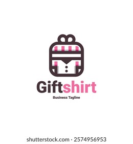 gift clothing logo vector suitable for clothing store