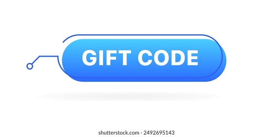 Gift code icon. Message icon. Flat style. Vector icon.