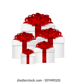 Gift Collection in a box with a red bow