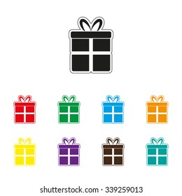 gift - color vector icon