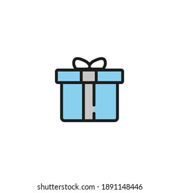 Gift colored icon. Vector illustration