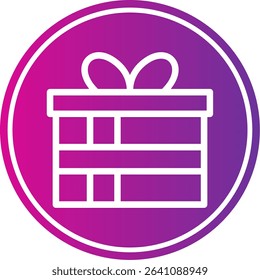 Gift Colorful line Icon Style