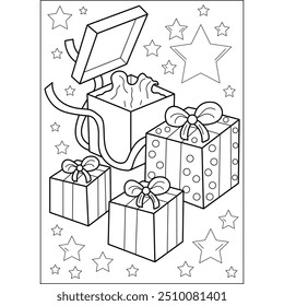 gift coloring book page for kids and adults creative coloring mindful relaxation activity