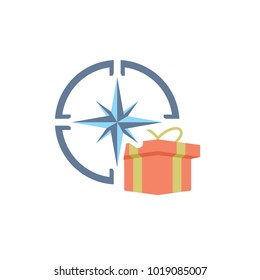 Gift Compass Logo Icon Design