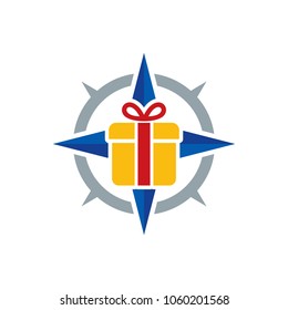 Gift Compass Logo Icon Design