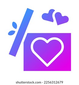 gift con solid gradient style valentine illustration vector element and symbol perfect. Icon sign from modern collection for web.