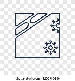 Gift concept vector linear icon isolated on transparent background, Gift concept transparency concept in outline style