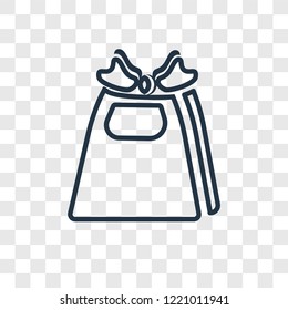 Gift concept vector linear icon isolated on transparent background, Gift concept transparency concept in outline style