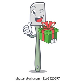 With gift cooking tool silicone spatula mascot cartoon