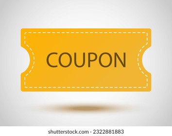 Gift coupon isolated. Coupon vector illustration
