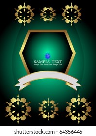 Gift Cover, Menu, Label background Design