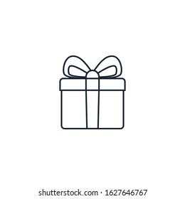 gift creative icon. From Valentines Day icons collection. Isolated gift sign on white background