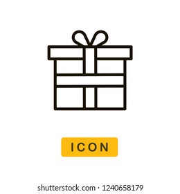 Gift cyber monday vector icon